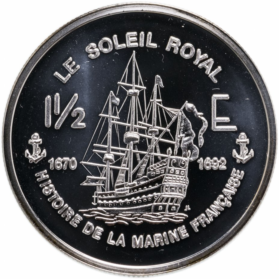 купить Жетон Французская Гвинея 1,5 евро 2004 "История ВМФ Франции"