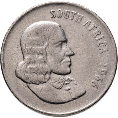 купить ЮАР 50 центов (cents) 1966 Надпись на английском языке - "SOUTH AFRICA"