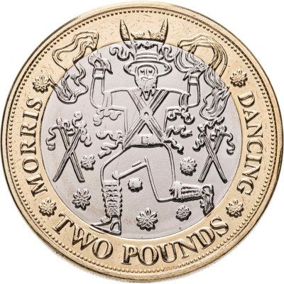 купить Гернси 2 фунта 2025 "Необычные британские традиции - танцы Морриса"