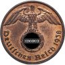 Купить Германия (Третий рейх) 1 рейхспфенниг (reichspfennig) 1938 A, в слабе Монетник.ру MS64