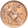 Купить ЮАР 1 цент (cent) 1966  Надпись на языке африкаанс - "SUID-AFRIKA"