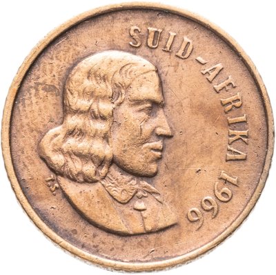купить ЮАР 1 цент (cent) 1966 Надпись на языке африкаанс - "SUID-AFRIKA"