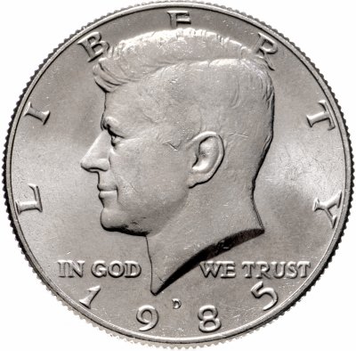 купить США 50 центов (1/2 доллара, half dollar) 1985 D "Kennedy Half Dollar (Кеннеди)"