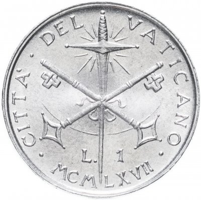 купить Ватикан 1 лира (lira) 1967