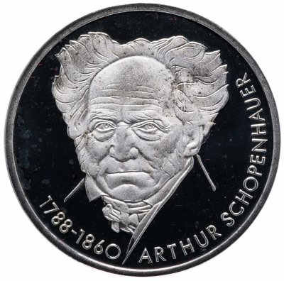 Купить ФРГ 10 марок 1988 "200 лет со дня рождения Артура Шопенгауэра" (D)