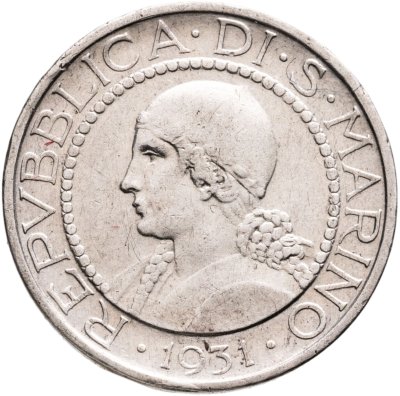 купить Сан-Марино 5 лир (lire) 1931