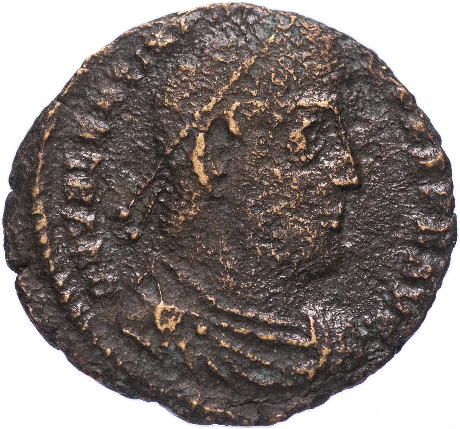 купить Римская Империя Валентиниан I 364–375 гг центенионалис (реверс: император идет вправо, волочит за волосы пленника)