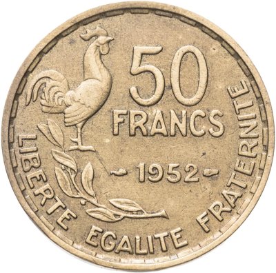 купить Франция 50 франков (francs) 1952 без обозначения монетного двора
