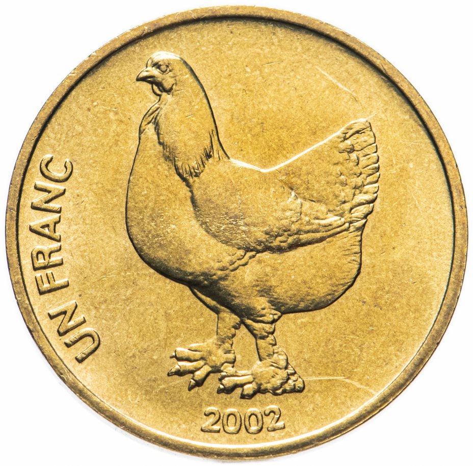 купить Конго (ДРК) 1 франк (franc) 2002 "Животные - Петух"