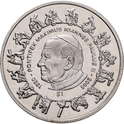 купить Сьерра-Леоне 1 доллар (dollar) 2005 Иоанн Павел II - Смерть папы, 2 апреля 2005