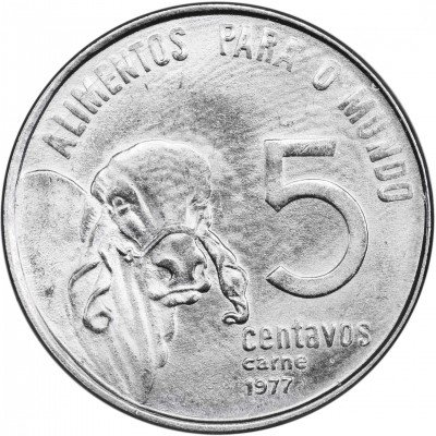 купить Бразилия 5 сентаво 1977