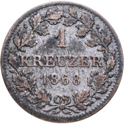 купить Германия, Бавария 1 крейцер 1868