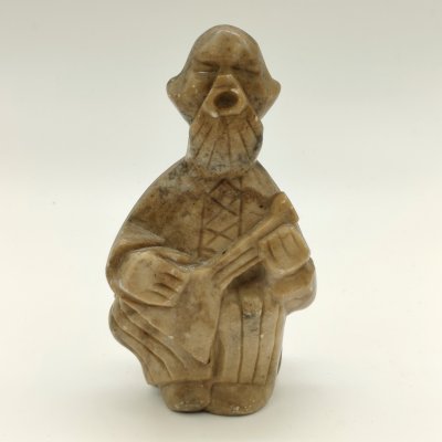 купить Статуэтка "Мужик с балалайкой", натуральный камень, резьба, шлифовка, Россия, 1980-2000 гг.