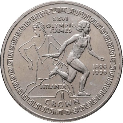 купить Гибралтар 1 крона (crown) 1995 "XXVI Летние Олимпийские игры, Атланта 1996 - Эстафета"
