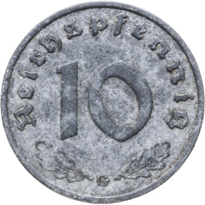 купить Германия, Третий рейх 10 рейхспфеннигов (reichspfennig) 1940, знак монетного двора: "G" - Карлсруэ