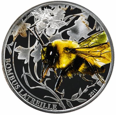 купить Палау 2 доллара 2011 "Мир Насекомых - Мохнатый Шмель"