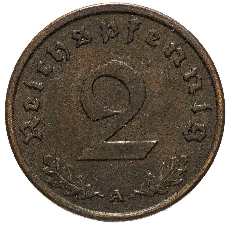 купить Германия (Третий Рейх) 2 рейх пфеннига 1938 "А"
