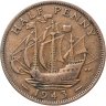 Купить Великобритания 1/2 пенни (penny) 1943