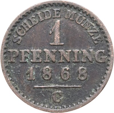купить Германия, Пруссия 1 пфенниг 1868