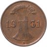 Купить Германия 1 рейхспфенниг (reichspfennig) 1931