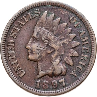 купить США 1 цент 1897 "Голова индейца"