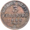 Купить Рейсс-Грейц 3 пфеннига 1864