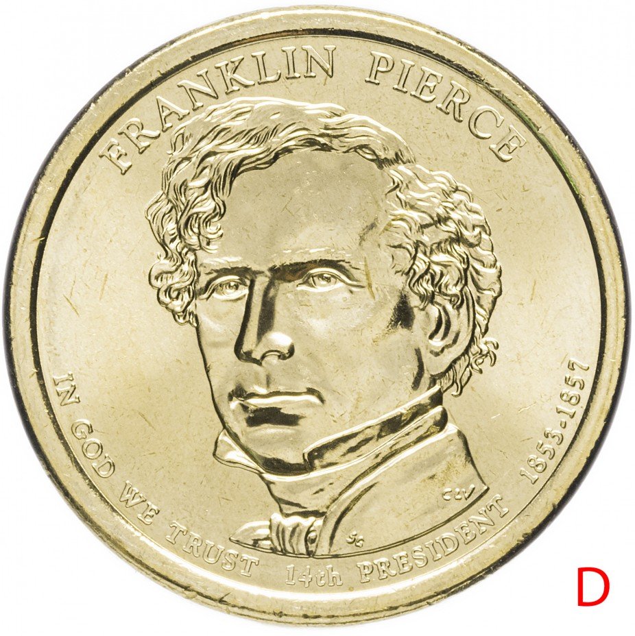 купить США 1 доллар 2010 D "14-ый Президент США - Франклин Пирс"