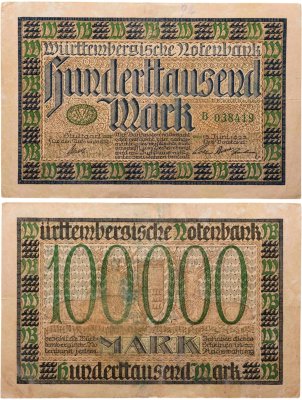 купить Германия 100000 марок 1923