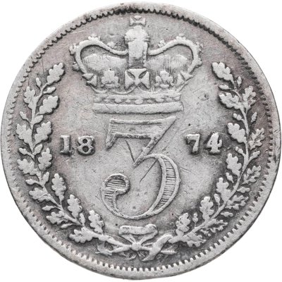 купить Великобритания 3 пенса (pence) 1874