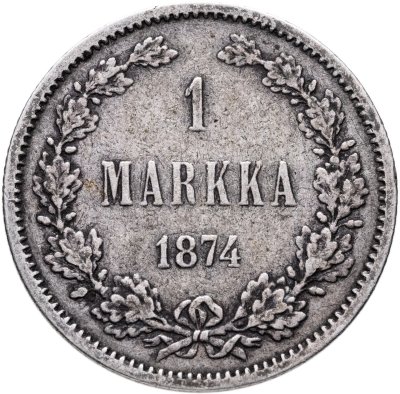 купить 1 марка 1874 S Российская Финляндия
