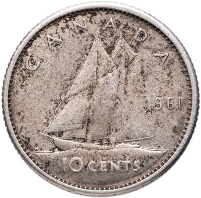 купить Канада 10 центов (cents) 1961