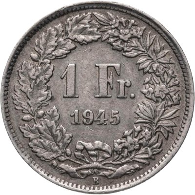 купить Швейцария 1 франк (franc) 1945