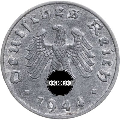 купить Германия, Третий Рейх 1 рейхспфенниг 1944 "А"