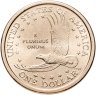 Купить США 1 доллар (dollar) 2000 P Sacagawea dollar (Сакагавея доллар - парящий орёл) знак монетного двора "P" - Филадельфия