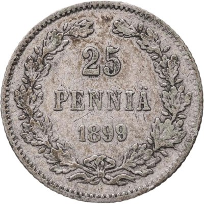 купить 25 пенни (pennia) 1899 L Российская Финляндия