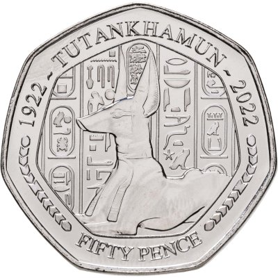 купить Великобритания 50 пенсов 2023 "100 лет открытию гробницы Тутанхамона"