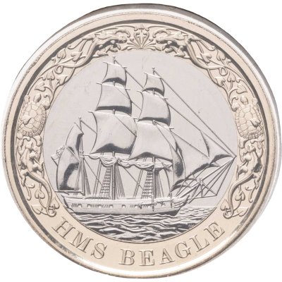 купить Великобритания 2 фунта 2026 "200 лет HMS Beagle" в буклете