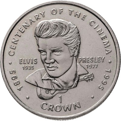 купить Гибралтар 1 крона (crown) 1996 "100 лет кино - Элвис Пресли"
