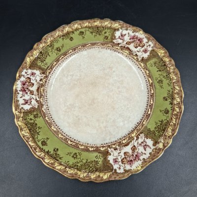 купить Тарелка десертная с растительным декором, фаянс, крытье, деколь, золочение, Wedgwood, Великобритания, 1900-1906 гг.