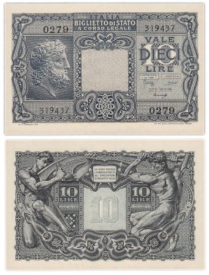 купить Италия 10 лир 1944
