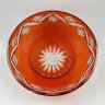 Купить Салатник красного цвета с орнаментальным декором, цветное стекло, СССР, 1960-1990 гг.
