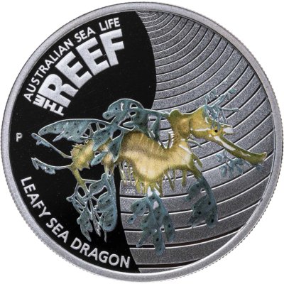 купить Австралия 50 центов 2009 "Морская жизнь - морской конек дракон" в футляре, с сертификатом