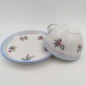 Купить Кофейная пара с цветочным декором, фарфор, крытье, деколь, Западная Европа, 1970-1990 гг.