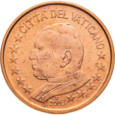купить Ватикан 1 евроцент 2005 "Портрет Папы Иоана Павла II"