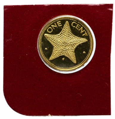 купить Багамы 1 цент (cent) 1977 (FM знак монетного двора "FM" — The Franklin Mint, США)