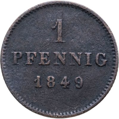 купить Германия, Бавария 1 пфенниг 1849
