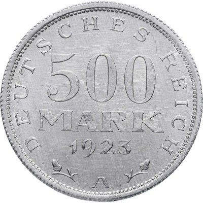 купить Германия 500 марок (mark) 1923, знак монетного двора "A" — Берлин