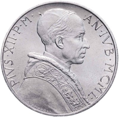 Купить Ватикан 2 лиры (lire) 1950