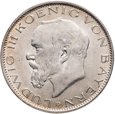 купить Германская Империя, Бавария 2 марки (mark) 1914 Знак монетного двора "D" - Мюнхен, Германия