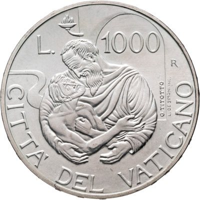 купить Ватикан 1000 лир (lire) 1997 "19-й год правления Иоанна Павла II"